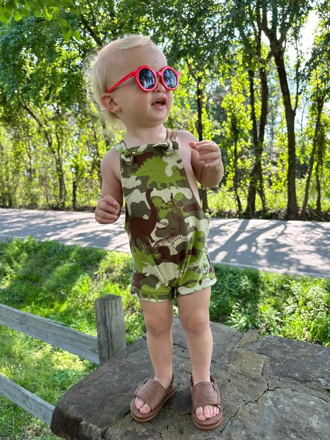 Knotted Shortalls Dino Camo