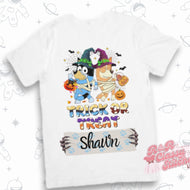 Custom name Bluey Halloween t-shirt