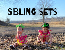 Load image into Gallery viewer, Tie Romper (pink/yellow)
