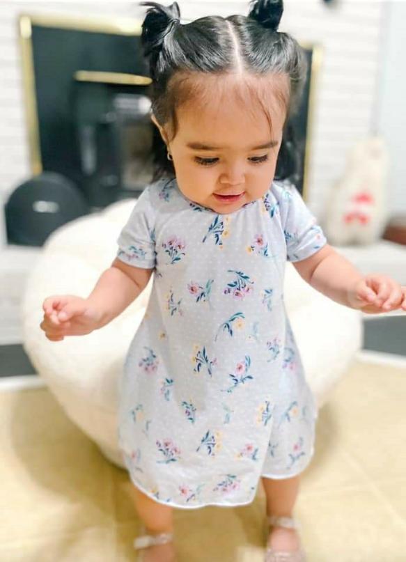 T shirt dress blue floral  print