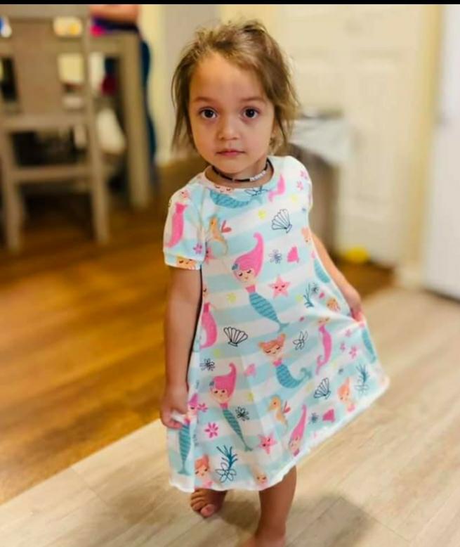 T shirt dress mermaid print