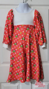 Grinch petal romper